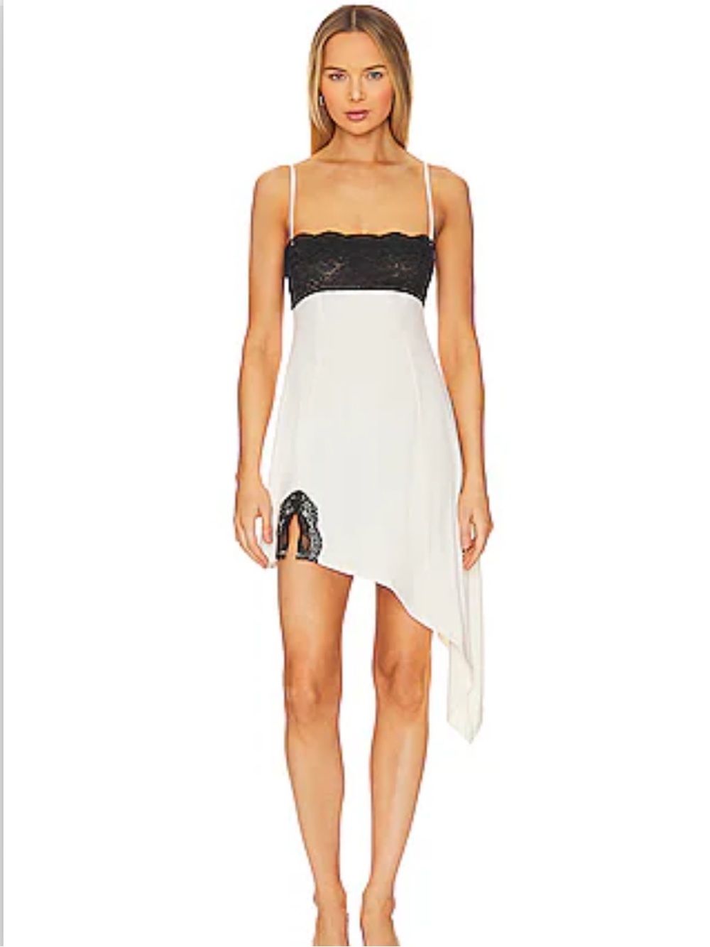 WeWoreWhat Lace Asymmetrical Slip Dress size XS